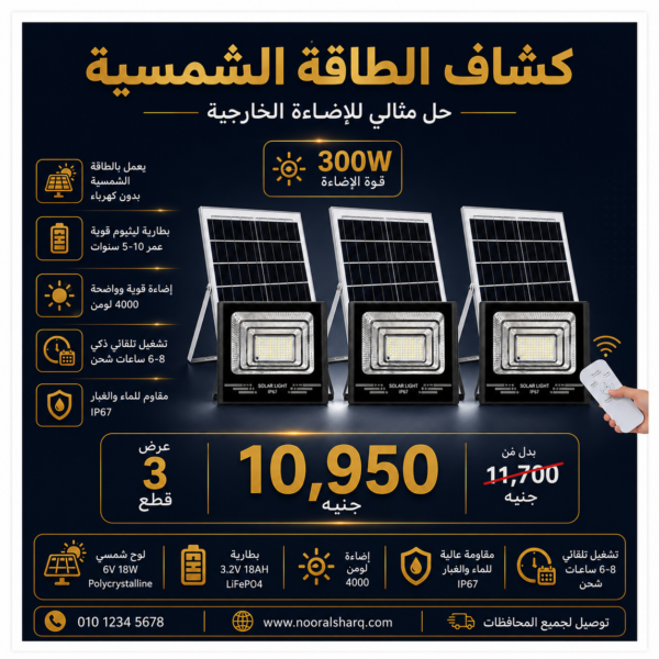 3 * ABS فلود لايت 300 وات